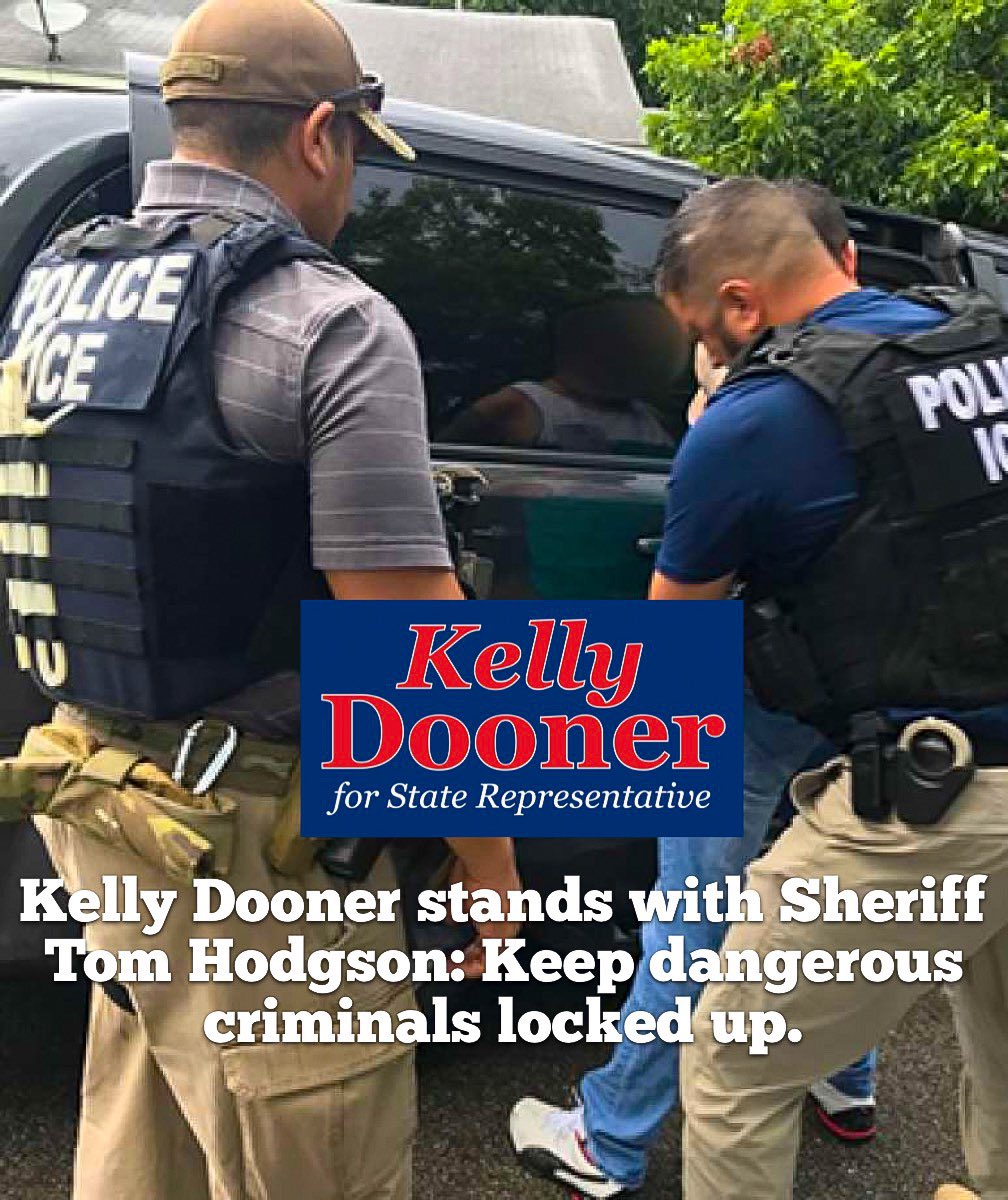 Kelly Dooner (@kelly4staterep) on Twitter photo Kelly Dooner stands with <a href="/SheriffHodgson/">Sheriff Thomas Hodgson</a>: Dangerous ICE detainees should not be let go. The people of Easton and Taunton must be kept safe. KellyForRep.com #mapoli #Easton #Taunton #3rdBristol Kelly Dooner stands with <a href="/SheriffHodgson/">Sheriff Thomas Hodgson</a>: Dangerous ICE detainees should not be let go. The people of Easton and Taunton must be kept safe. KellyForRep.com #mapoli #Easton #Taunton #3rdBristol