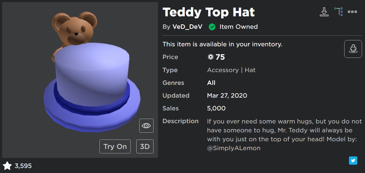 teddy bear top hat