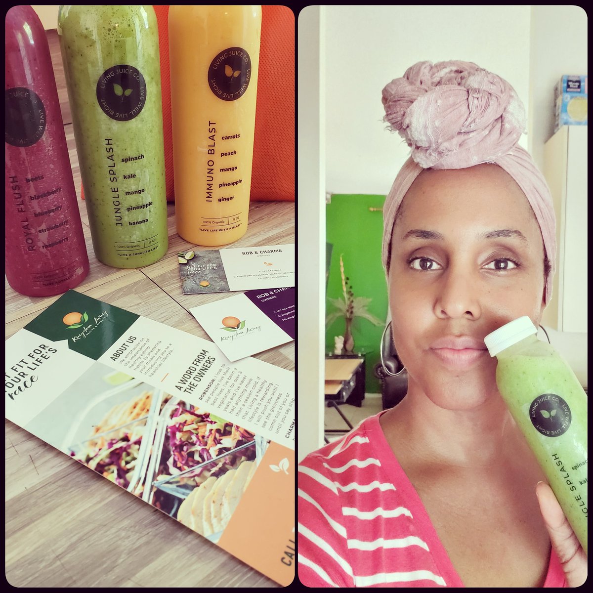 Miss_Princess2's tweet photo. Maaaan, I've been eating🍕🍨🍰 so much foolishness lately 🙄.  But now that I got my juice order from @kingdomlivinglife , I don't feel so bad.
Heck, I might even hop on🏋🏾‍♀️ Fitness Blender on YouTube later. 👍🏾🤔

#JungleSplash  #ImmunoBlast #StayWell #StayHealthy #HealthyAtHome https://t.co/yPEzcBiFcY