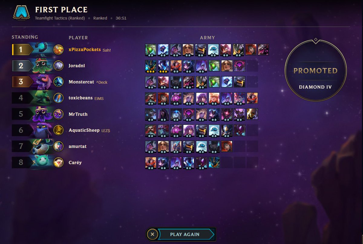 PocketsPizza's tweet image. i did it im diamond in tft