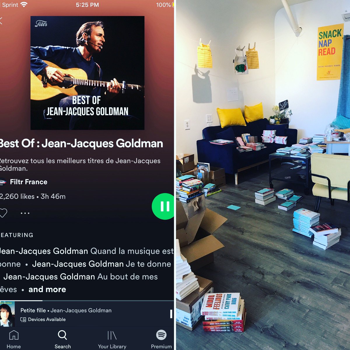 RFCBookstore's tweet photo. How do I handle my little store being now a warehouse and shipping and delivery center? By blasting some French 80βs music!!! My kids would be horrified but no one can hear me sing off key π€£! Stay well and home dear Book Lovers. Your books are coming.
#saveabookstore https://t.co/q0OnFKO9Tr