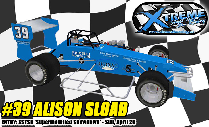 Oswego Speedway (@oswegospeedway) on Twitter photo .<a href="/XSTSRsimracing/">XTREME SIM RACING</a> ‘Supermodified Showdown’ ENTRY:
ALISON SLOAD (39)
Hometown - Glenmoore, PA
Sponsors - Brent Cumens, Di & Dallas Krapf, Corr/Pak
#ShesGonnaSendIt #SteelPalace #XSTSR #SimRacing #Supermodifieds #SuperShowdown .<a href="/XSTSRsimracing/">XTREME SIM RACING</a> ‘Supermodified Showdown’ ENTRY:
ALISON SLOAD (39)
Hometown - Glenmoore, PA
Sponsors - Brent Cumens, Di & Dallas Krapf, Corr/Pak
#ShesGonnaSendIt #SteelPalace #XSTSR #SimRacing #Supermodifieds #SuperShowdown