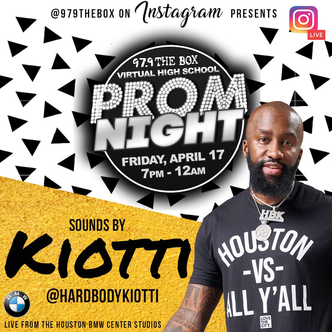 979TheBox's tweet photo. We’re doing something major for the HS seniors in #HTown and more with #979VirtualProm on April 17th! Plus, enter our contest for you to win Prom King or Queen AND free @turkeyleghut delivery! See rules here ⬇️ @hardbodykiotti @itsyoungjas @DJJQUE https://t.co/UEoS2GPU4F