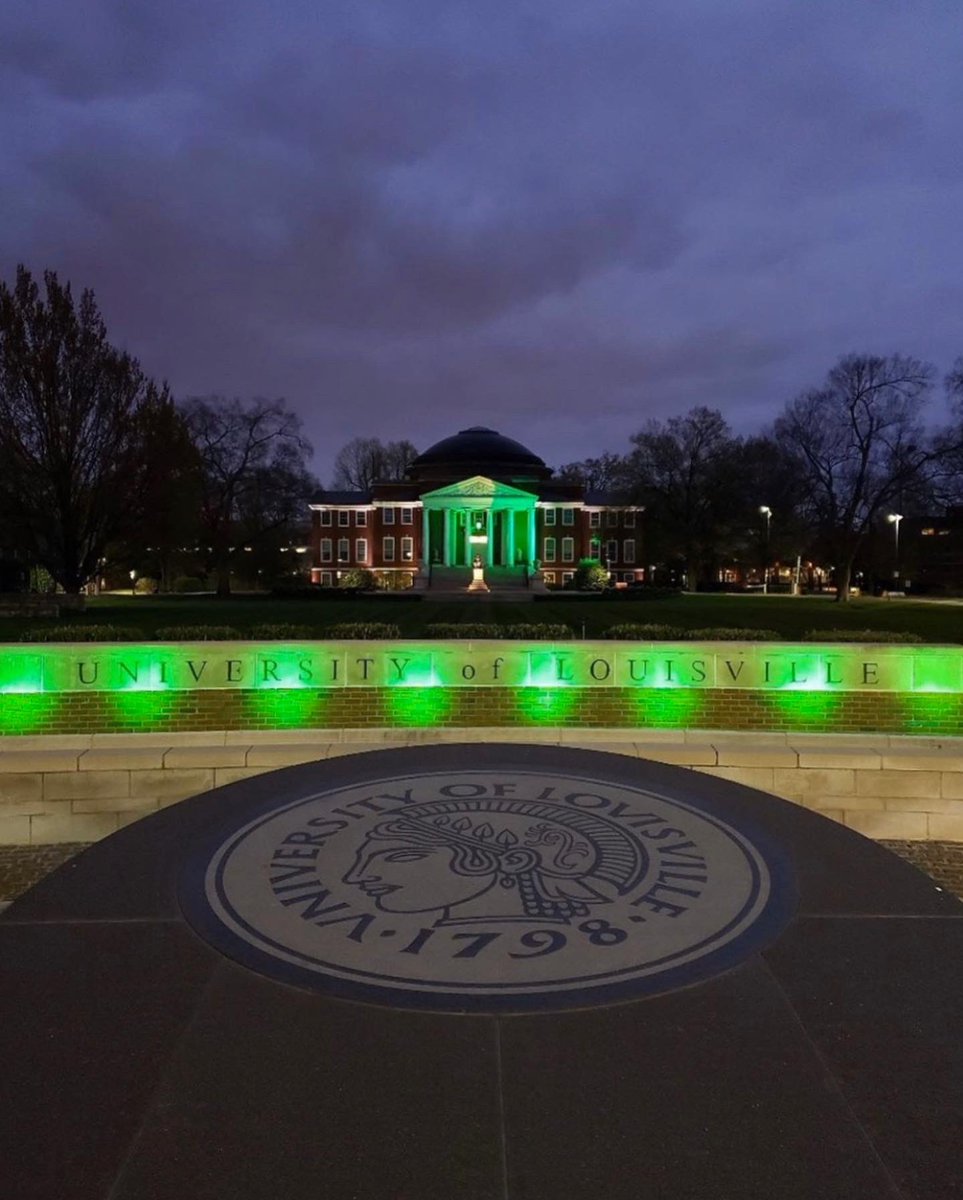 We're continuing to light up Louisville the color green as a symbol of  compassion for all the Covid-19 victims and their families, as well as a  continued reminder that we will get, image size:963x1200