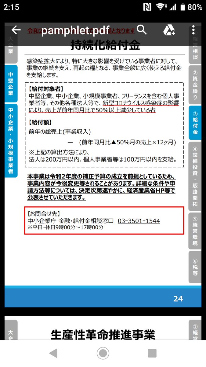 個人事業主給付金