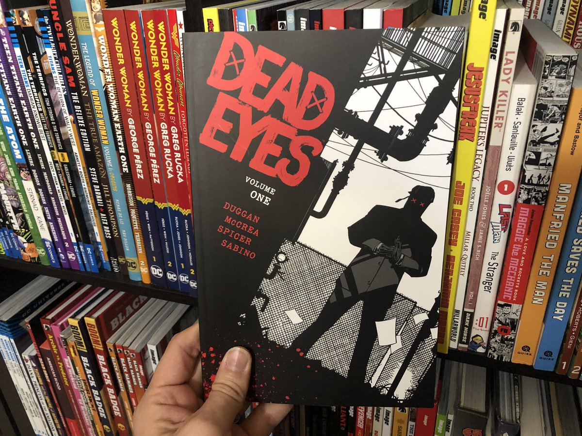 A masked crime saga with a darkly comedic bite, DEAD EYES by  @GerryDuggan &  @mccreaman & published  @ImageComics needs to be on your shelf.  #NCBD lives in  #NTYCBD!!