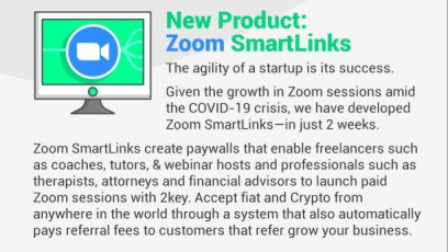 joselitommutuc's tweet image. Wow, @2keyNetwork just when we need it:
Getting paid for Video Call Services made easy!
Integrate payment for your services straight into a ZOOM link!

- Fiat and Crypto Compatible
- All-in-one Solution
- Zero coding required

Coming soon: 2key.network/zoom-smartsess… #2keylink #2key