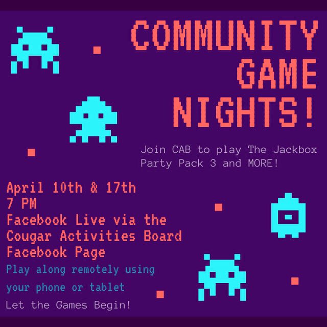 Let the games begin! Play remotely with us using your mobile device THIS Friday starting at 7pm on Facebook Live