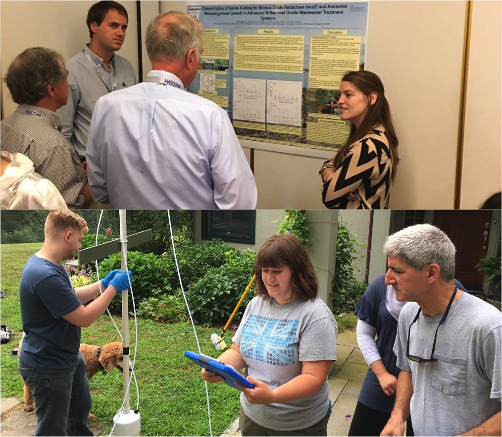 URISoilMicro's tweet photo. Congratulationss to @sarawigginton &amp; @b04carpediem who who each successfully defended their dissertation in a PhD defense double-header yesterday morning! Watch out, science world! #WomenInSTEM #wastewater #greenhousegases #septicsystem #microbialecology 💃🍾🎉🙋‍♀️🧪🦠💩 @uricels https://t.co/pcWlM96gmb
