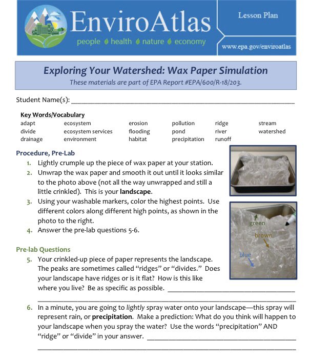 CousoDelaney's tweet photo. Let’s take this time home with our kiddos to learn more about our watersheds. For our K-6th graders they can create projects to examine watersheds &amp; learn all about our water systems! #MSW52104 #Watershed #StayAtHome #learnsomethingnew #cleanwater https://t.co/n91OX6w47a