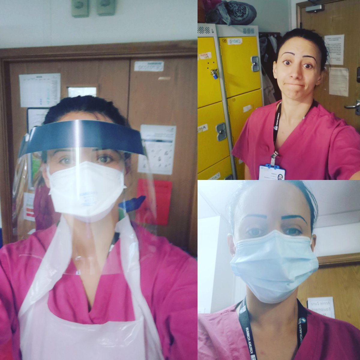 Here are some pictures of me getting changed and getting ready to go into seeing a patient.

I am ok! Read more on 

m.facebook.com/DabbourPhysio/…

#frontline
#nhs
#coronavirusuk 
#physiotherapy