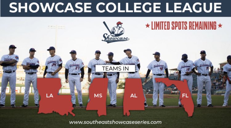 ScoutSe's tweet photo. Looking for a collegiate league this summer?  We have teams in MS, LA, AL and FL. https://t.co/WGL5C70e5c https://t.co/VMZCSsKJjO