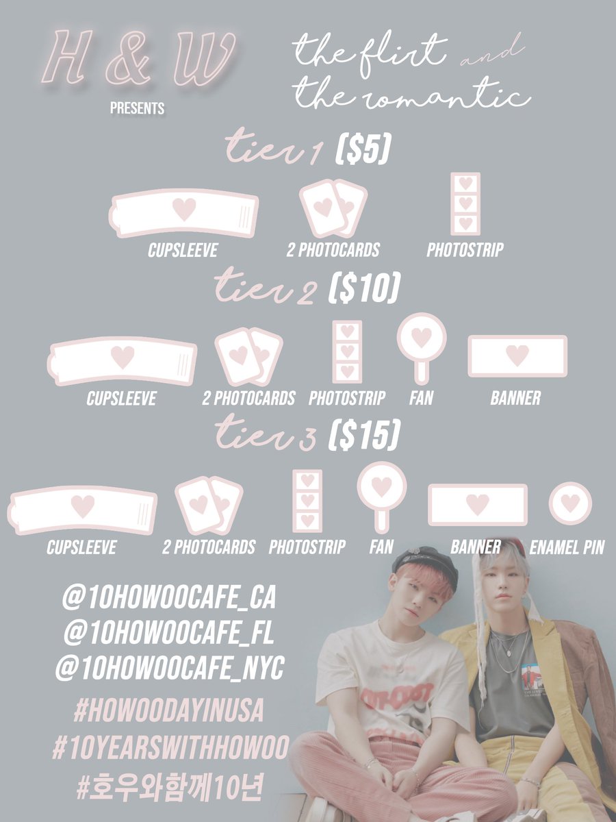 10HowooCafe_FL's tweet photo. Hi guys, here is the finalized info for the Miami HoWoo Day cupsleeve event! 
Thank you to @BayAreaCarats for designing everything! I'm really excited about the enamel pins!
#HOWOODAYINUSA #HOWOODAYINMIAMI #10YEARSWITHHOWOO #호우와함께10년 https://t.co/8mS1WriECR