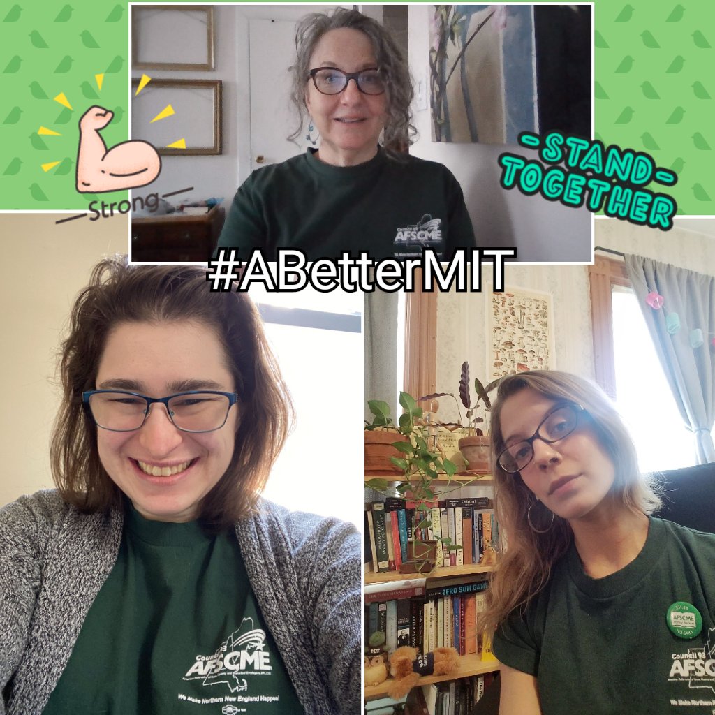MITLibUnion's tweet photo. On Wednesdays we wear green! Even during this isolating time, we're staying strong by working together @AFSCME93 #unionstrong #aBetterMIT #unions https://t.co/Mz4FSrR6sT