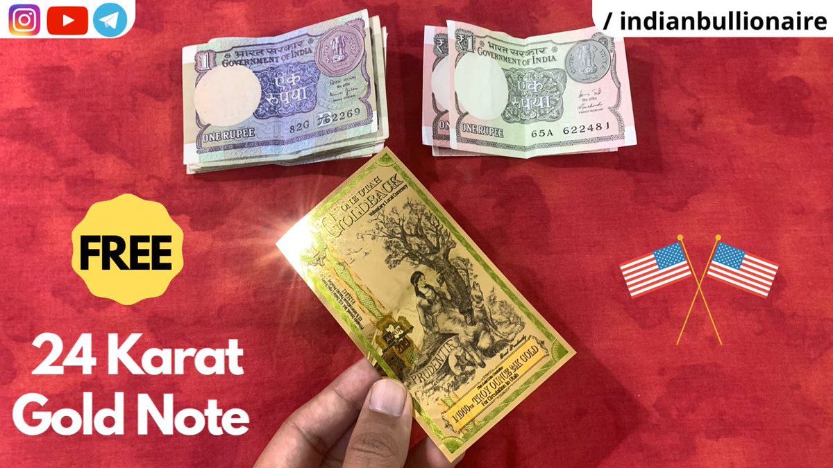 Checkout this 24 Karat Gold Note from @UtahGoldback @Valaurum

Video: youtu.be/drmSUJaa1ns

#gold #24k #goldnote #note #Currency #bullion #touchdown #indianbullionaire