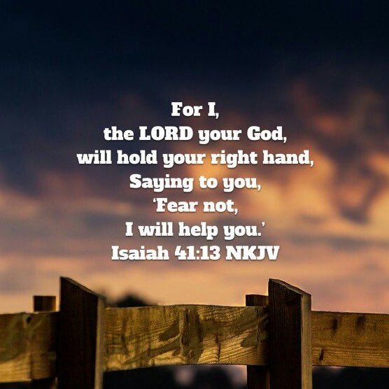 the lord will hold your right hand