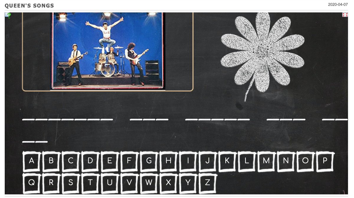 Crea_conTIC's tweet photo. Canciones de Queen, juego del ahorcado @LearningAppsorg creado por @do3lu en el curso online #herramientasTICMusica2 ¡Enhorabuena! #recursosmusicales https://t.co/ePKGmVBYhA https://t.co/ggYCW8P1k7
