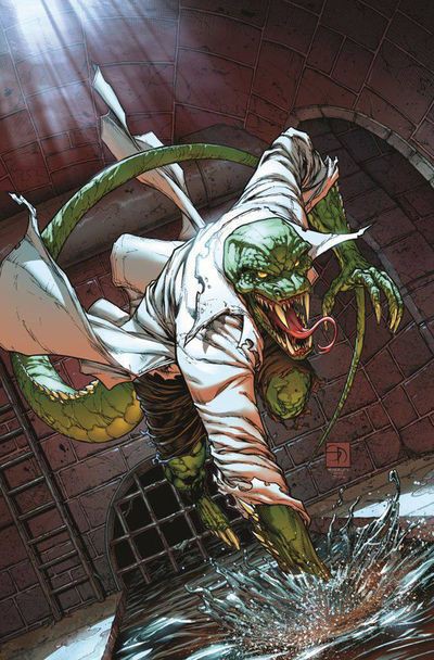 The Lizard and Man-BatBoth are scientists who tried to use animal genes to fix human disabilities and tested the serums on themselves and obviously it didn't work.The Lizard is an iconic Spidey villain and he came out first.