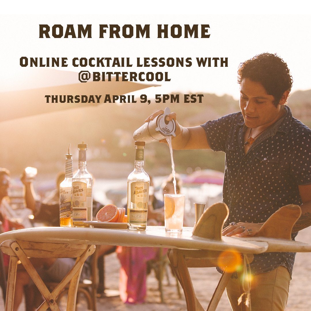 Just because you’re stuck at home doesn't mean you need to sweat about how to make a great cocktail. Join Andres Moran to learn how to make a Margarita Pepper, Paloma Guera, and more, this Thursday, April 9th at 5 PM EST.

facebook.com/tresagaves/pos…