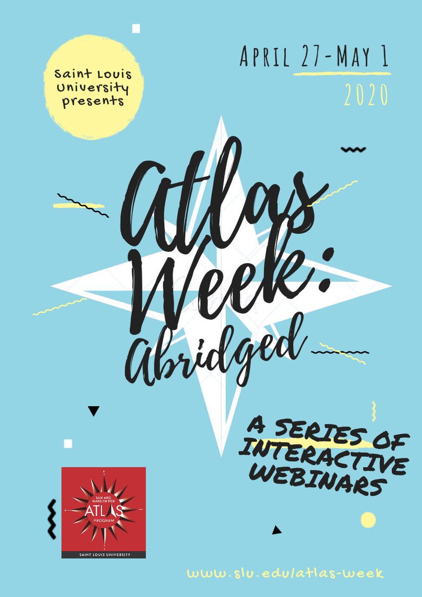 In an effort to bring the excitement of atlas week into your homes during quarantine, we are revamping Atlas week to fit an online.