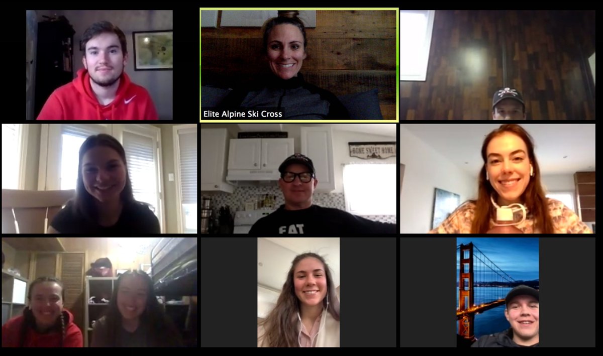 EliteAlpineSX's tweet photo. With such an abrupt end to the season, we very much needed some time for #crewlove.✌Our #fis distance training begins this week and we're so pumped to get started using #zoom.🤙#covid19 #distance #dryland #training #fitness #skicross #elitealpineskicross #ontario #BetterTogether https://t.co/qp3NRSHNkU