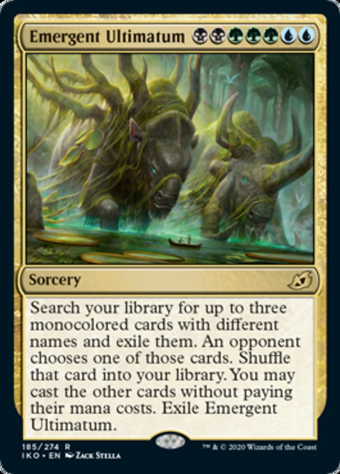 I see the Sultai one as a great way for social interaction to be brought back into EDH. Obviously, the person who resolves this spell is going to win with the cards they pick, but in a group setting you can come together to talk about the easiest way to get out of this jam.