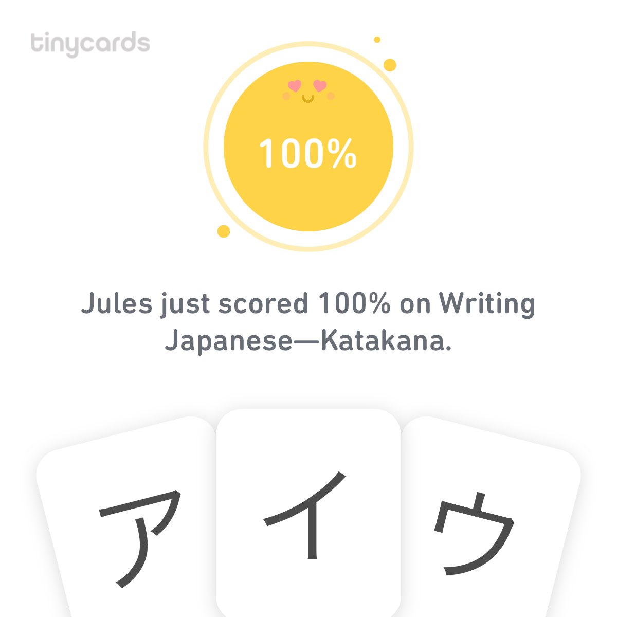 YogawithJules's tweet photo. Still learning - left it a few days so this took 5 attempts tonight - phew! 😅 #gambatte #perseverance #languagelearning #Japanese #katakana #tinycards #smallprogressisbetterthannoprogress 😁☀️ https://t.co/qgxpsewdHV