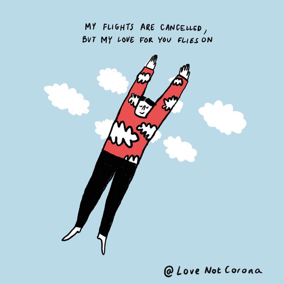 LoveNotCorona's tweet photo. Dreaming of when we’ll be together again. 

#coronavirus #isolation #coronacreatives #covid19 #spreadLoveNotCorona #longdistance #coronavirus #Isolation #coronaviruscreatives #covid19 https://t.co/g5d8MNGNrW