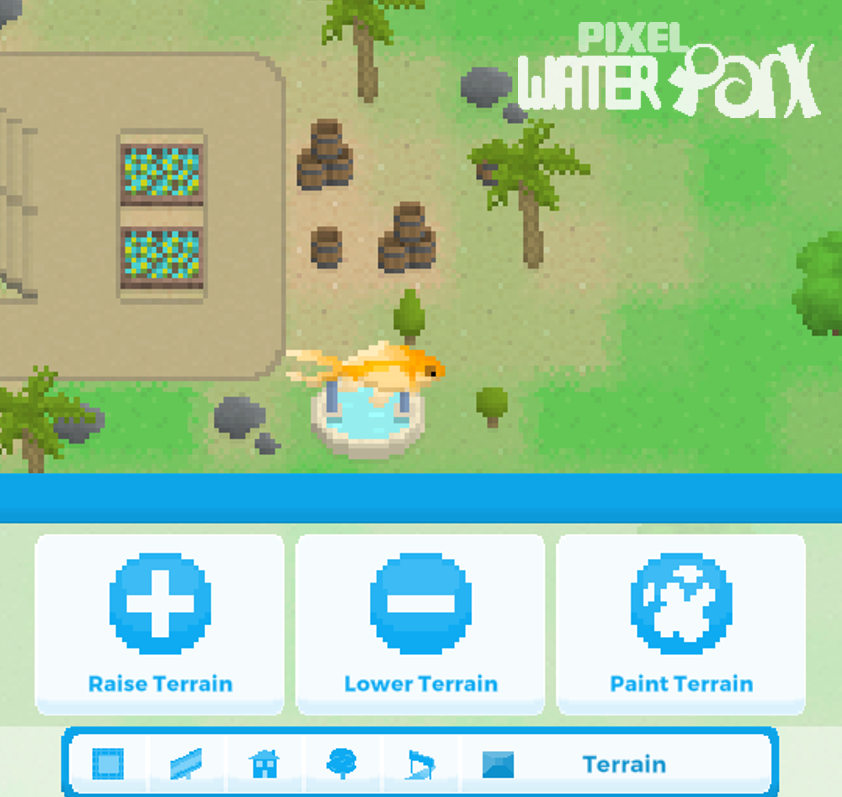 PixelWaterPark's tweet photo. UI work and more new scenery items! 🌊

#IndieDev #PixelArt #PixelWaterPark https://t.co/0WjeLPzmdL