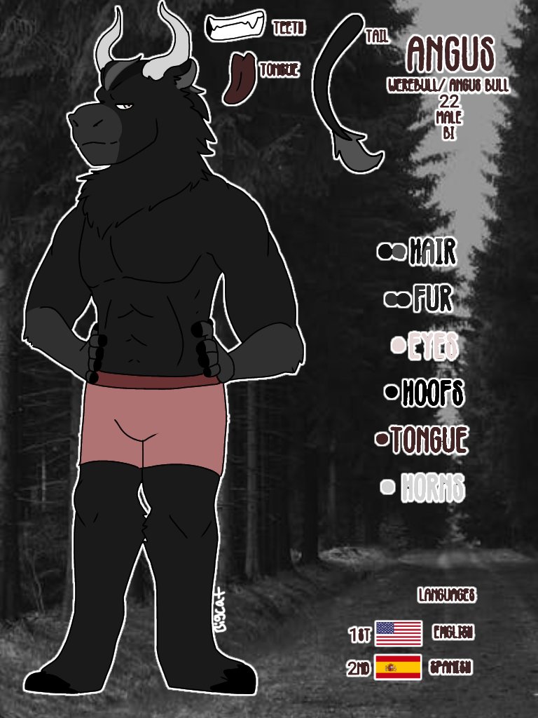 BIGCATATTACKK's tweet photo. New sona angus, hes a werebull/ a angus bull! #furryfandom #furry #furries #artistsontwitter #bulls #angus #werewolf #werebull #newsona https://t.co/xpfigeE98b