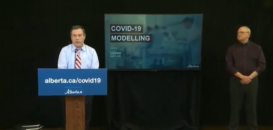 Premier Kenney confirming the three new Alberta deaths and 50 new cases in the province. Talks about one of his very good friends being in ICU for the past 3 weeks. #yeg  #yyc  #ableg