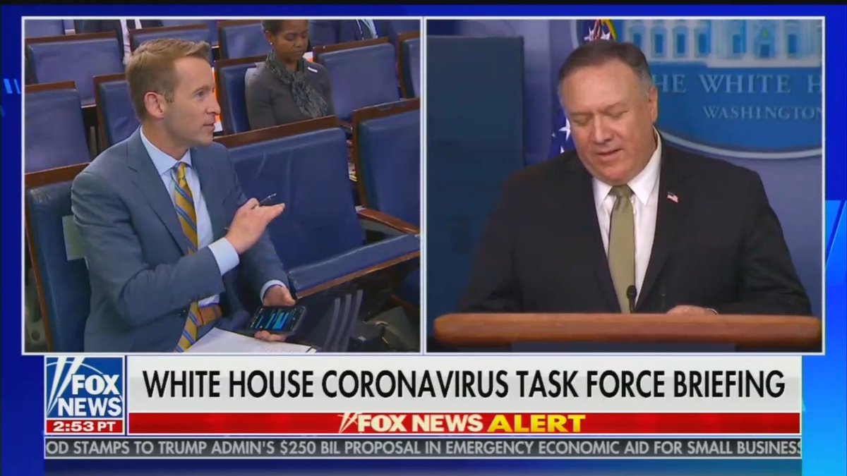 . @SecPompeo and  @CBSNews& #39;s  @benstracy just had a nice back and forth about continuing efforts to bring even more Americans home and ensure their safety, carried on Fox News and MSNBC.Still more of the same from CNN