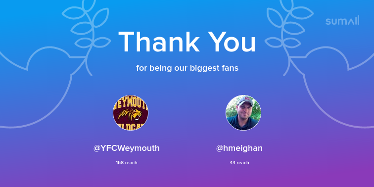 DumCoach's tweet photo. Our biggest fans this week: YFCWeymouth, hmeighan. Thank you! via https://t.co/85AH8GgDE8 https://t.co/MN56FNzWx5