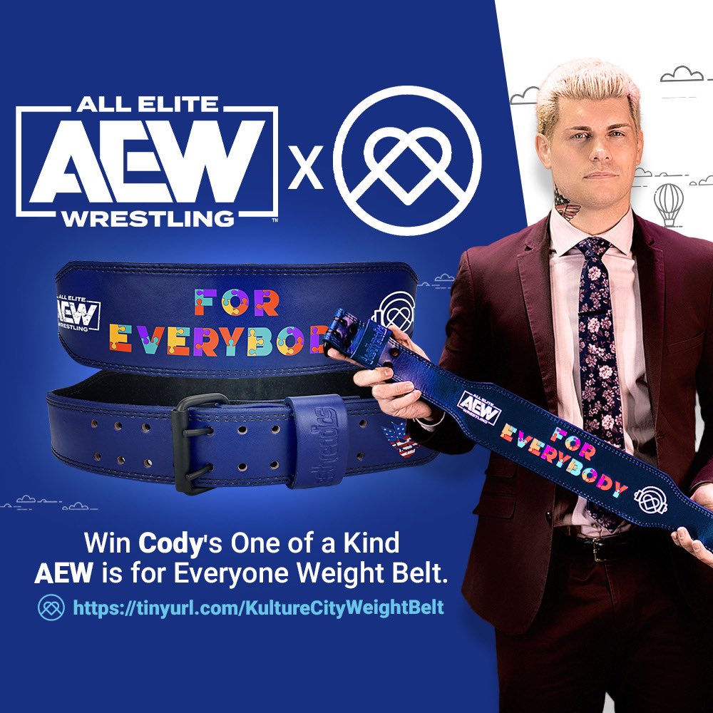 TheBrandiRhodes's tweet image. Autism Awareness Month is in full swing!! Hit the link below to find out how you can enter to win this @CodyRhodes @kulturec special edition signed weight belt! #AEWisForEveryone 
rafflecreator.com/pages/37073/wi…
