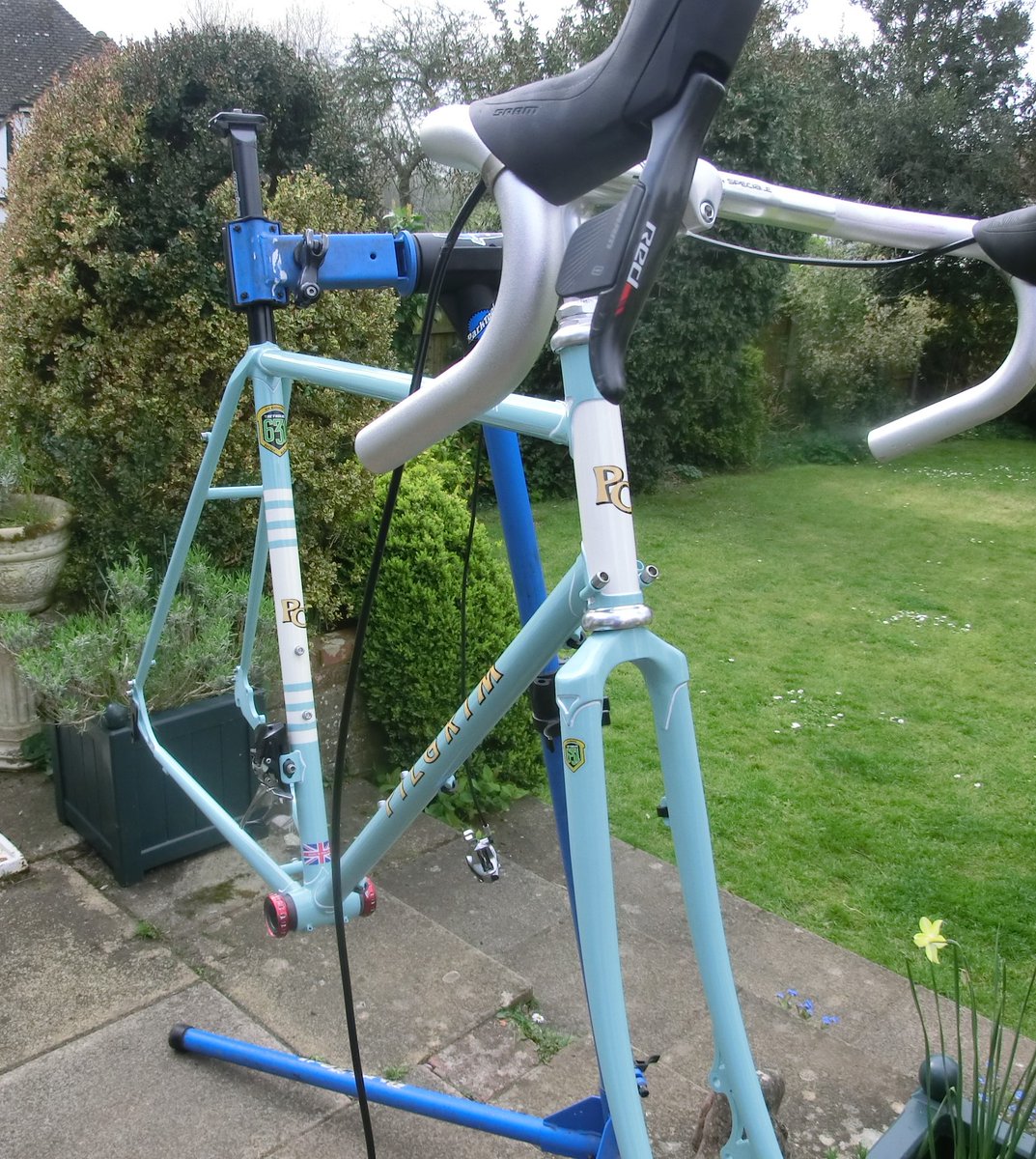 PilgrimCycles's tweet photo. Thought it time to start another build today... although here's no hurry as collection is still a long way in the future.  Shop remains closed but we are responding to emails. #staysafe #workingfromhome #SupportTheNHS https://t.co/JVNKVJeJM3