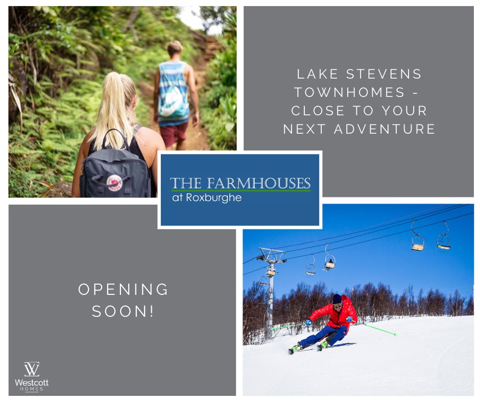 WestcottHomes's tweet photo. The Farmhouses at Roxburghe - Opening Soon! 

#westcotthomes #lakestevenswa #townhomeliving #localbuilder #lakestevenscommunity #newhomesearch #newhomeconstruction #smartdesign #modernlivingstyle #lifesimplified https://t.co/0HsPA06QTA