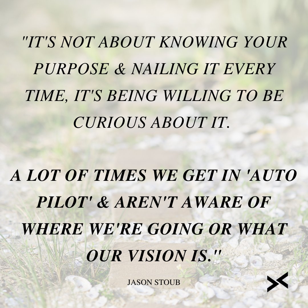 Some #WednesdayWisdom Jason will talk about in more detail tomorrow. Do you know your #Purpose or have a car vision for your life? It's okay if not, you aren't alone! Watch tomorrow's video to be apart of the discussion!