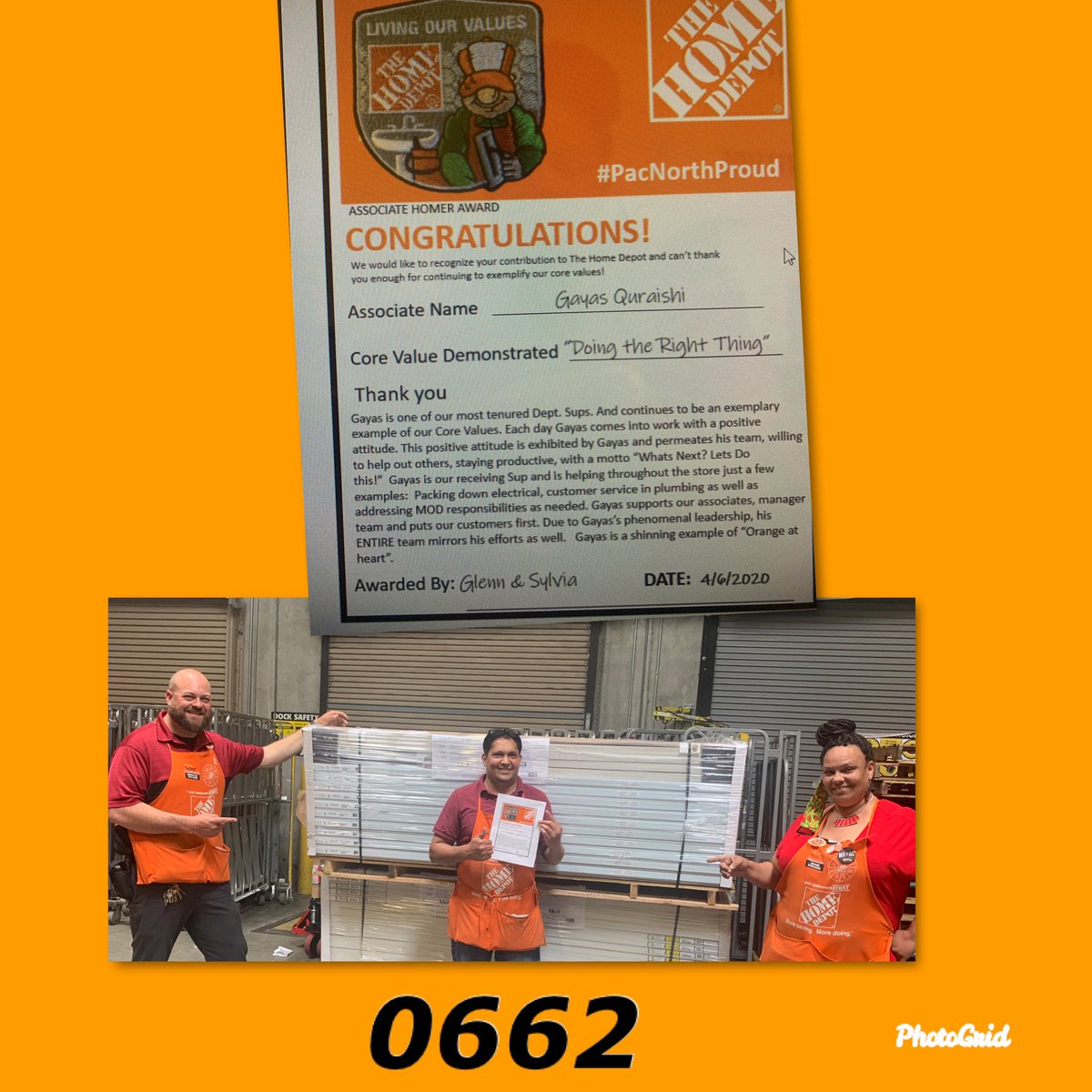 mrscoilton's tweet photo. Thank You Glenn and Sylvia for Recognizing Gayas! Well Deserved Gayas! #0662PROUD #ORANGE🧡  #D20PROUD https://t.co/wBnro5gCeh