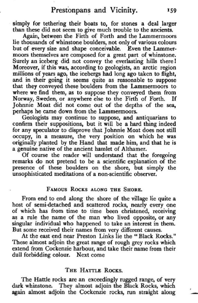 It has recently fallen once again from the position it had occupied for millennia, high on the "Girdle Rock".For centuries it has been a renowned local landmark for the people of Prestonpans.Here's a local antiquarian describing in 1902 how it got its name. (2/7)