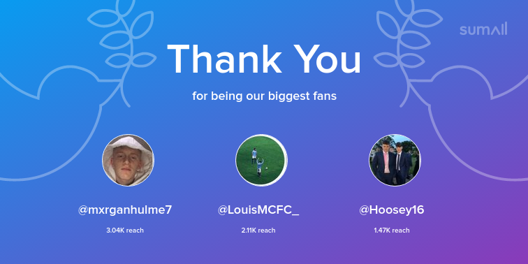 Kompany__'s tweet photo. Our biggest fans this week: mxrganhulme7, LouisMCFC_, Hoosey16. Thank you! via https://t.co/ouoMgMebog https://t.co/4ayw8mwN69