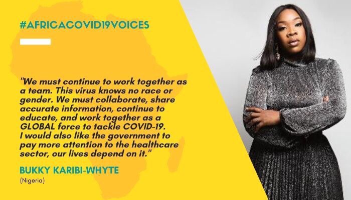 Tropics Magazine® (@tropicsmagazine) on Twitter photo Thanks to @bukkykw (CEO, #RobertTaylorMedia) for rising to the challenge & raising awareness of the Covid19 in #Nigeria through our joint #AfricaCovid19Voices campaign 🙏
Let’s spread the message and kick out #Coronavirus: newsroom@tropicsmagazine.net
#Affica #Kebetu #Afrique Thanks to @bukkykw (CEO, #RobertTaylorMedia) for rising to the challenge & raising awareness of the Covid19 in #Nigeria through our joint #AfricaCovid19Voices campaign 🙏
Let’s spread the message and kick out #Coronavirus: newsroom@tropicsmagazine.net
#Affica #Kebetu #Afrique