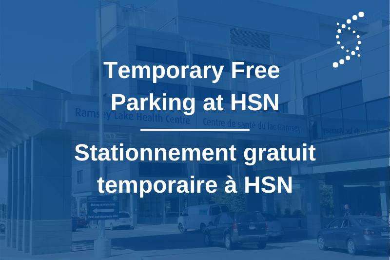 HSN_Sudbury's tweet photo. As a token of appreciation for staff’s incredible efforts throughout the pandemic, and in recognition of the financial burden with lost employment in some households, HSN is extending free parking to patients, staff and physicians until May 30, 2020. https://t.co/Dd3LZtV8ve https://t.co/Zeznn928Aa