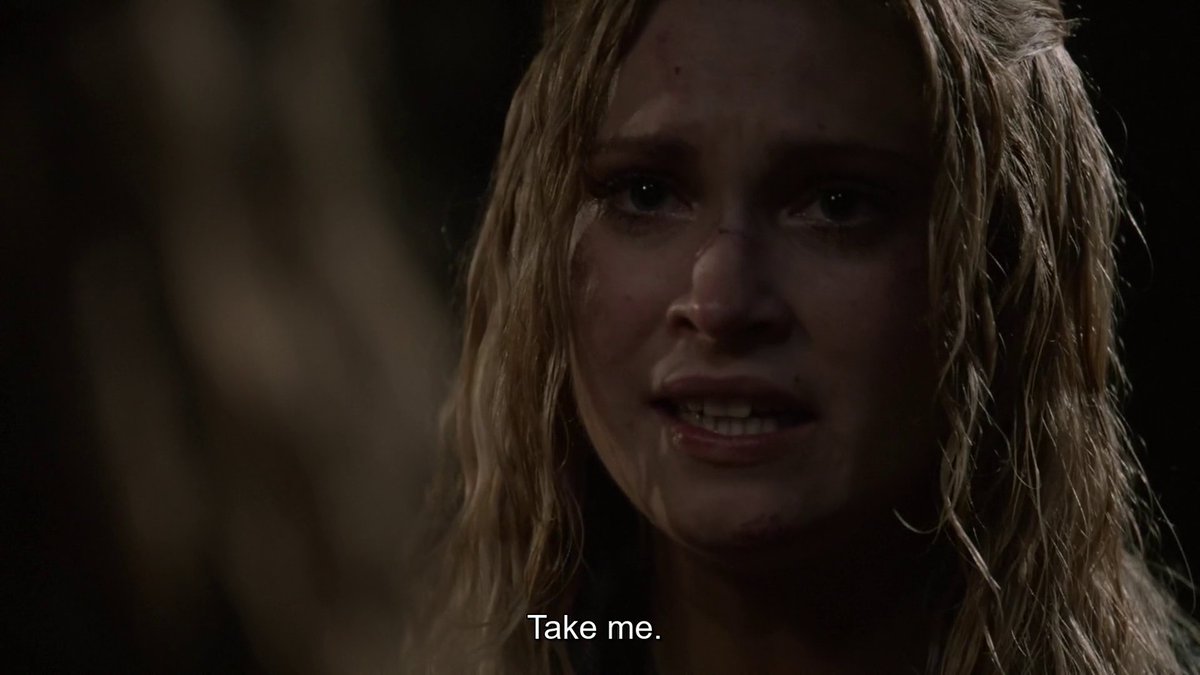 after trying to reason with lexa unsucessfully, clarke makes the hard choice yet again saving finn from being tortured by mercy killing him and saving all the rest of her ppl in the process, avoiding a war.