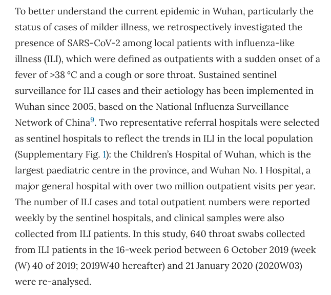 China has maintained a National Influenza Surveillance Network to track the spread of influenza-like illnesses since 2005. This is the data you'd expect US intel to report on.Since the data doesn't match the report, the report is likely fabricated.  https://twitter.com/measure7x/status/1247996091636699136