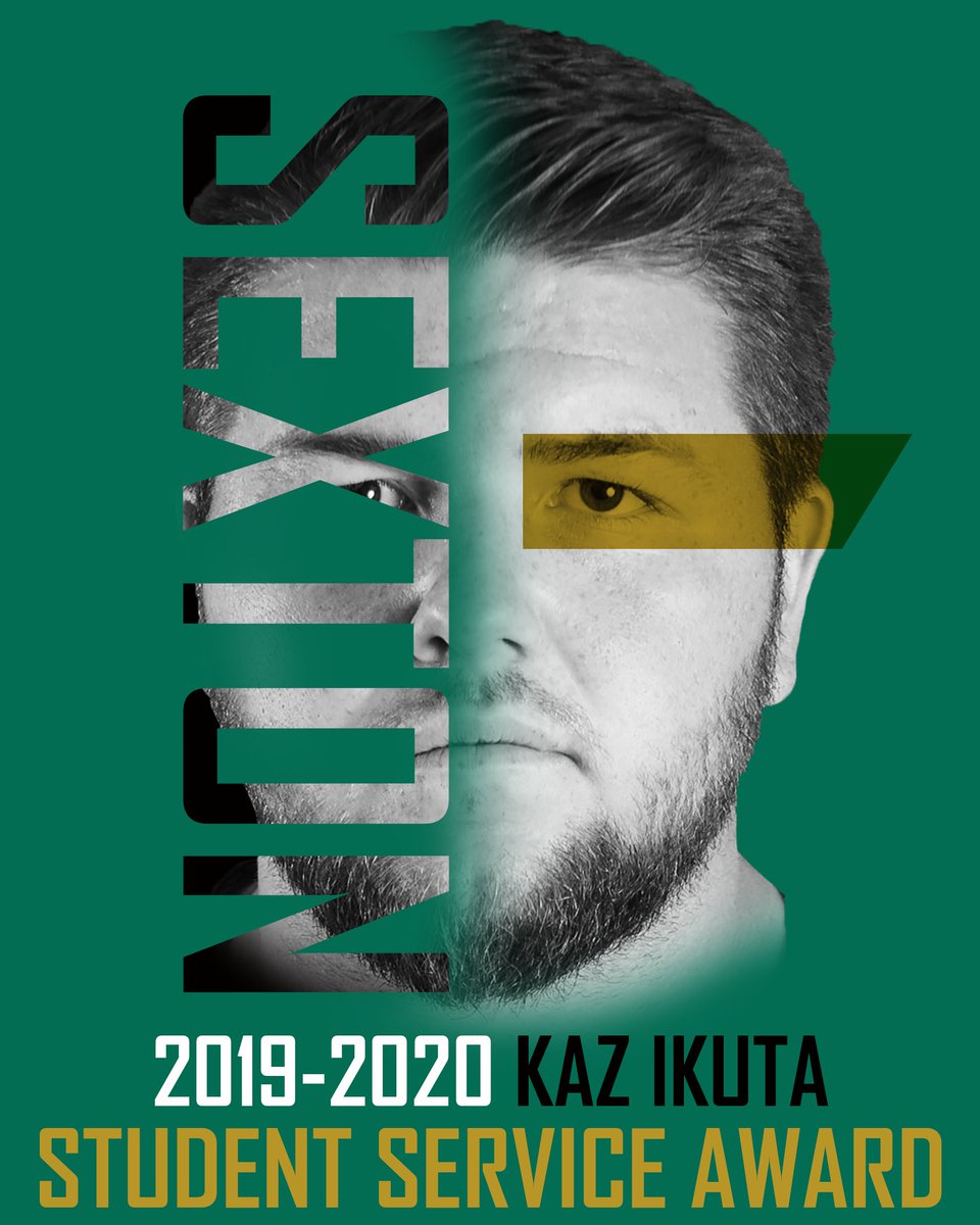 NEW AWARD! Just like its namesake, the Kaz Ikuta Student Service Award will go to a <a href="/UNBC/">University of Northern British Columbia (UNBC)</a> student who shows dedication, commitment &amp; willingness, while playing a crucial role in TWolves game day operations. So proud to honour Michael Sexton with the inaugural award. Thanks Mike!