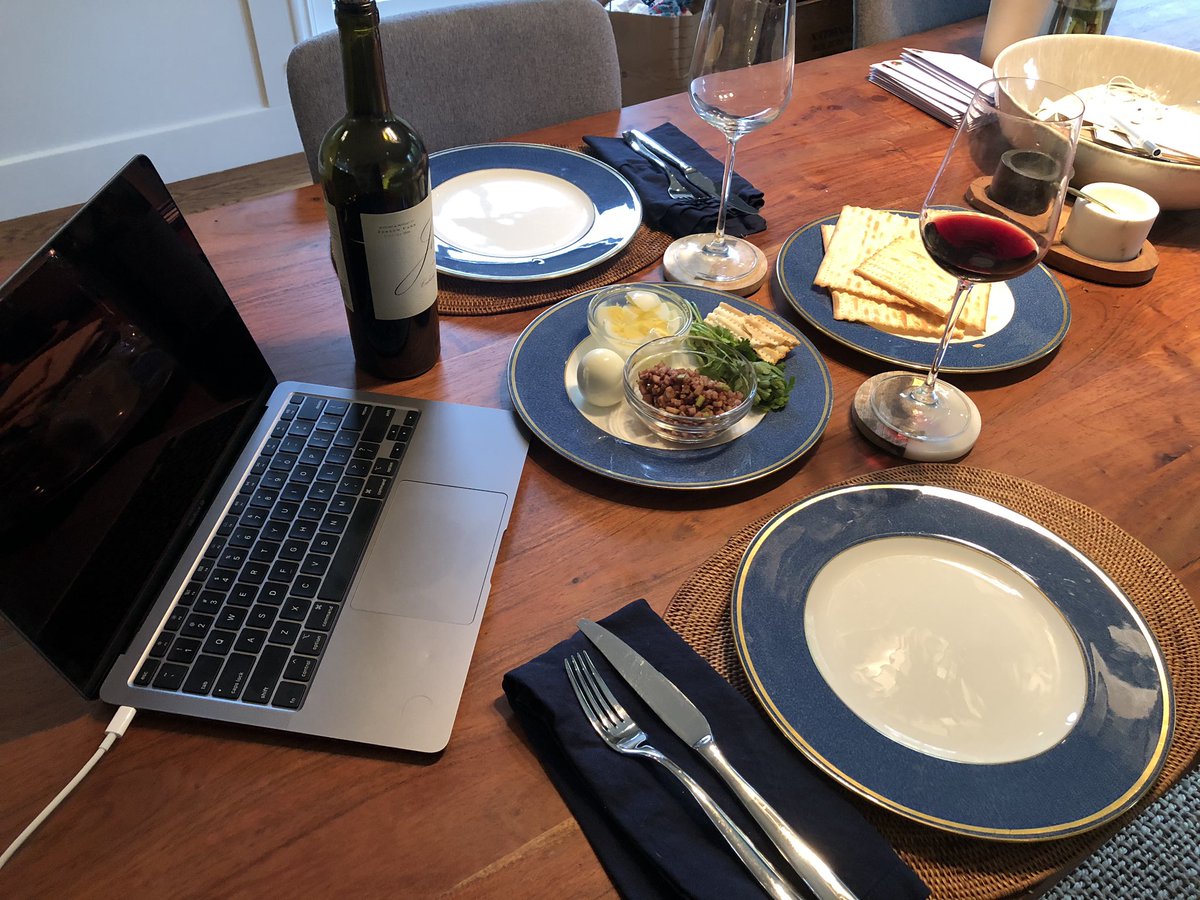 zachb's tweet photo. One of these things is not like the others #ZoomPassover https://t.co/d9vEqggAIX