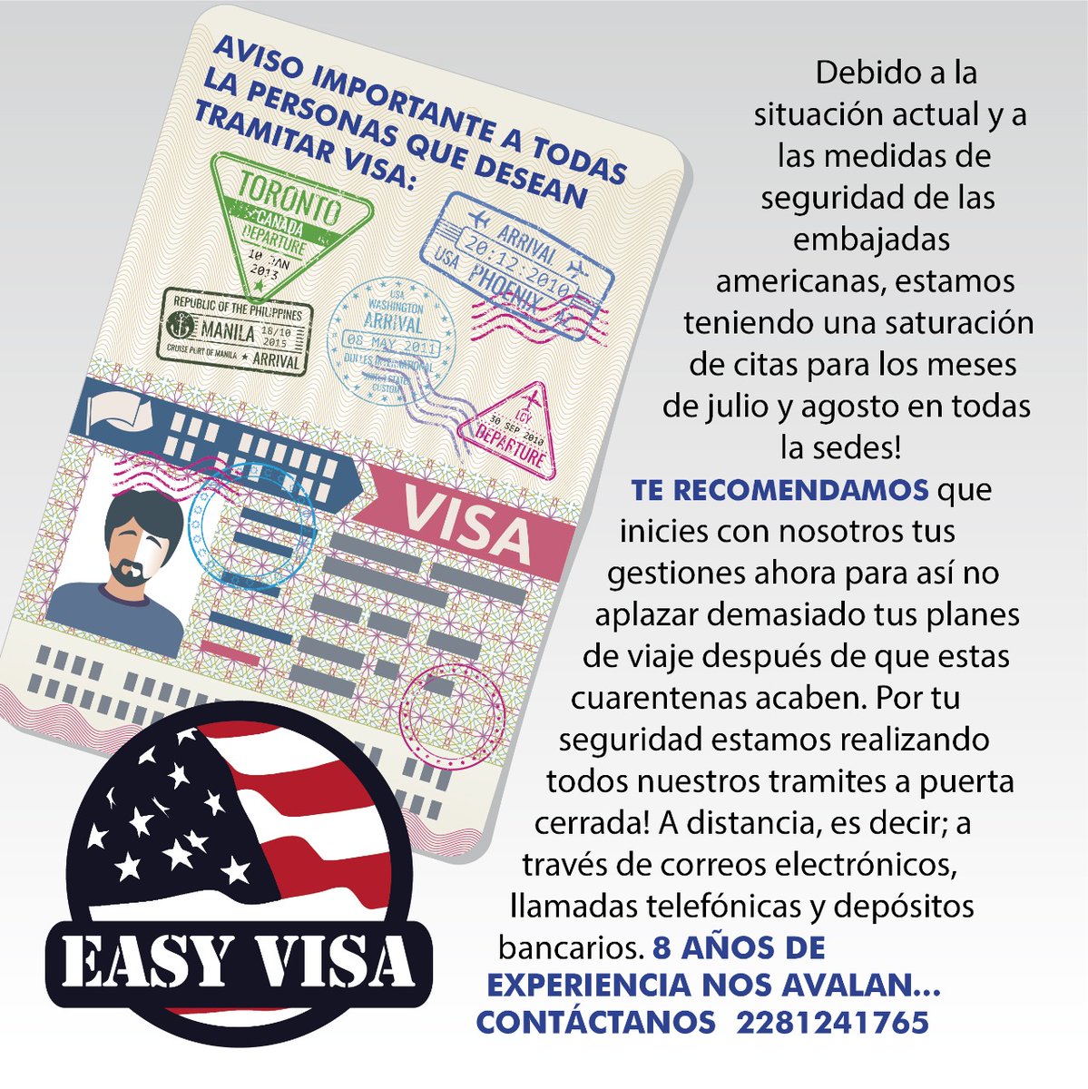 EasyVisa88's tweet photo. #VisaXalapa #Xalapa #GestionVisa #CitasVisa 
#ConsumeLocal apoyanos dando Rt 🙌🏾🙌🏼 https://t.co/pY2gRCLfGI