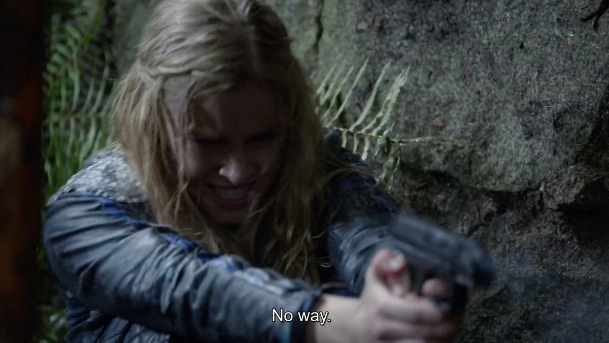 after trying to reason with lexa unsucessfully, clarke makes the hard choice yet again saving finn from being tortured by mercy killing him and saving all the rest of her ppl in the process, avoiding a war.