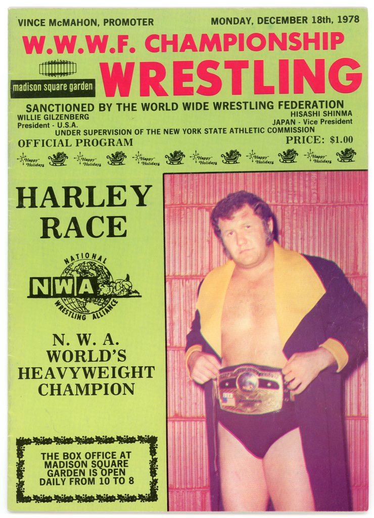 December 18, 1978 at Madison Square Garden: Harley Race makes a Garden appearance, taking on....Tony Garea.