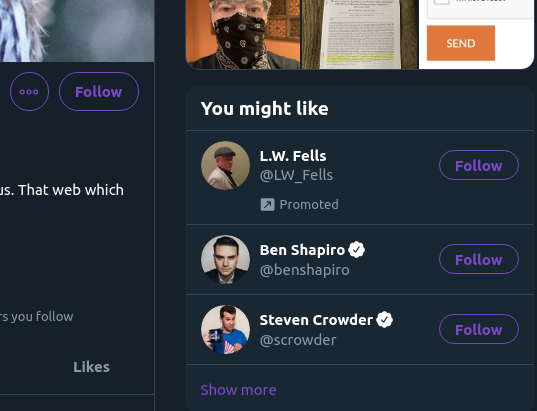 Follow also Ben Shaprio and Steven Chowder